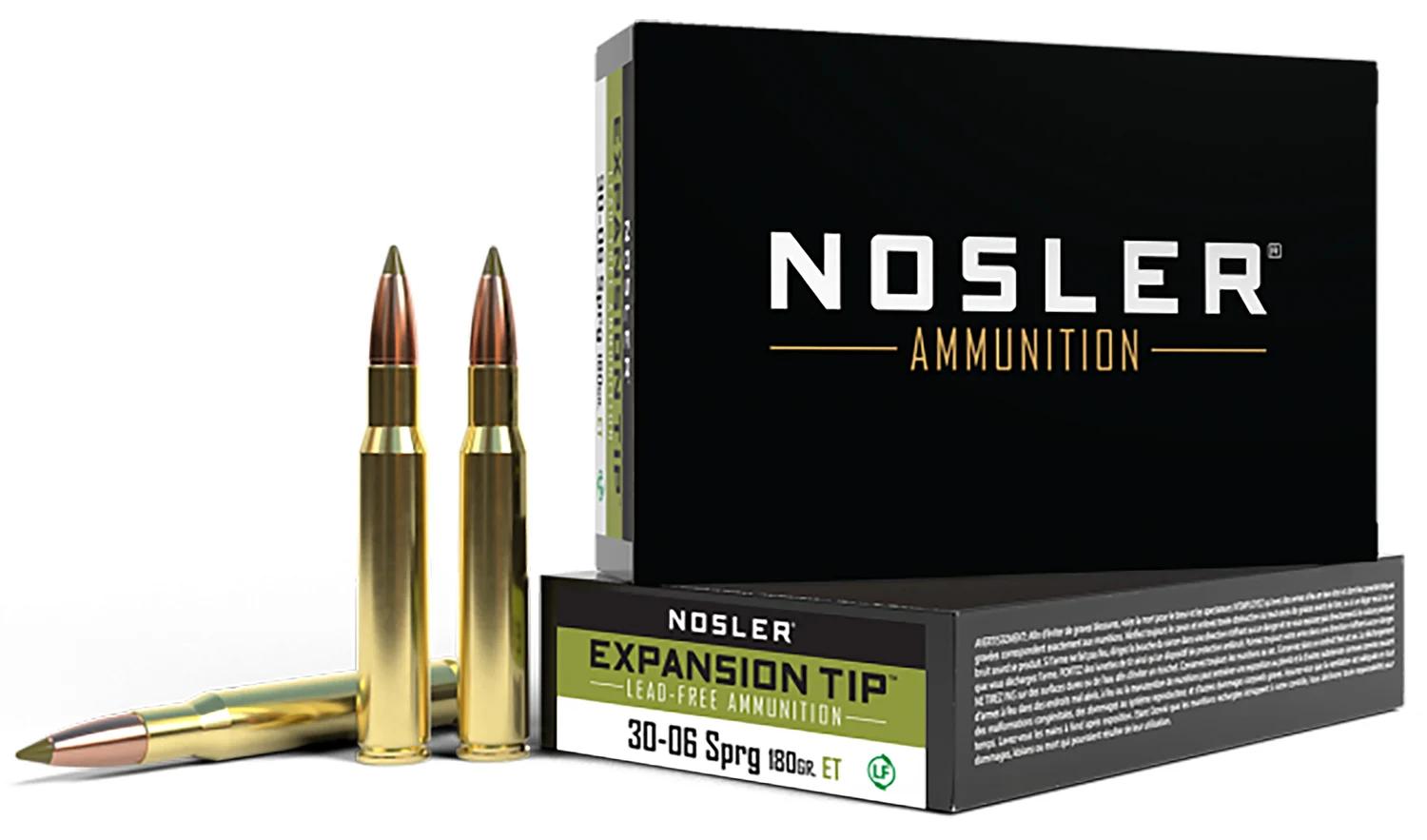 Nosler 40037 E-Tip  30-06Springfield 180gr E Tip Lead Free 20 Per Box/10 Case