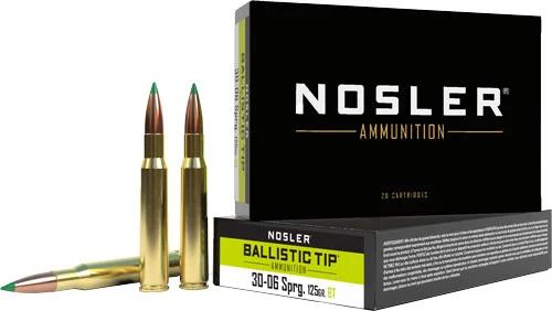NOSLER BT 30-06 125GR - BALLISTIC TIP 20RD 10BX/CS