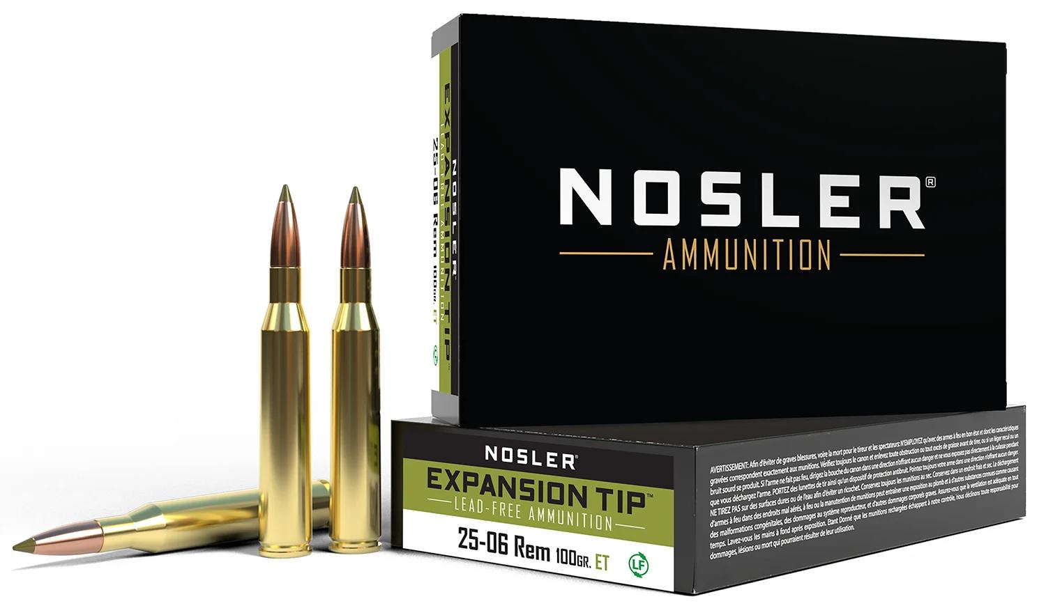 Nosler 40238 E-Tip  25-06Rem 100gr E Tip Lead Free 20 Per Box/10 Case