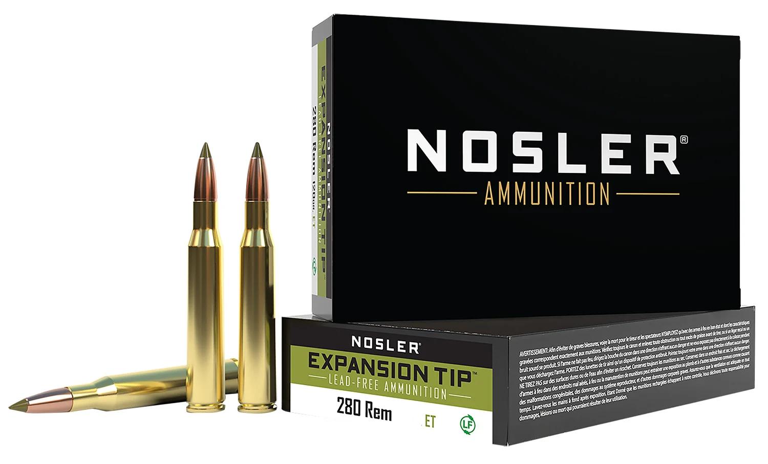 Nosler 40511 E-Tip  280Rem 140gr E Tip Lead Free 20 Per Box/10 Case