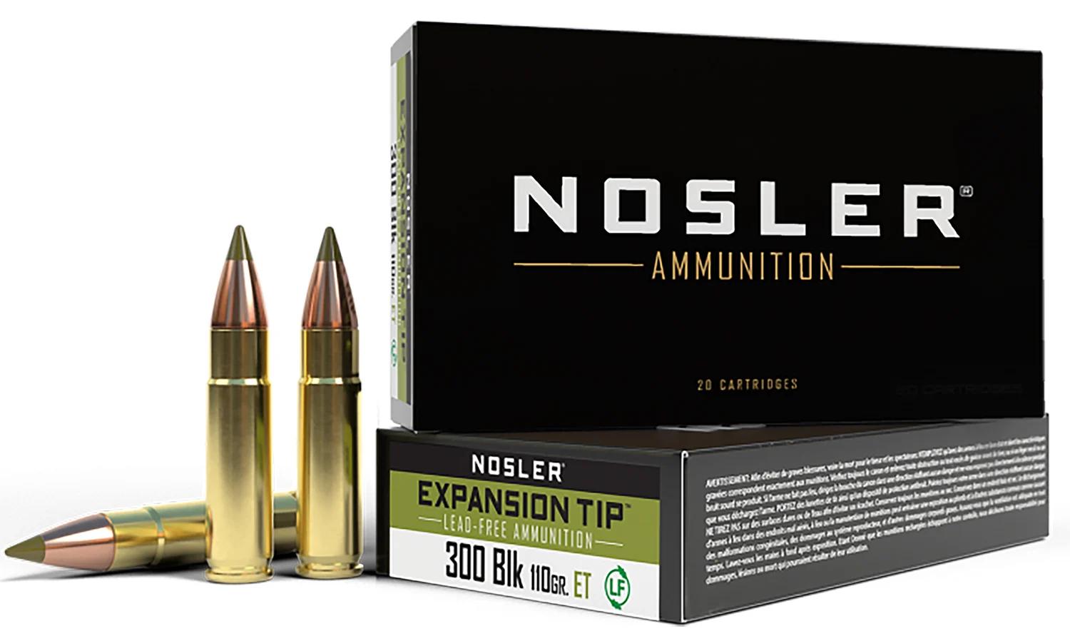 Nosler 40660 E-Tip  300Blackout 110gr E Tip Lead Free 20 Per Box/20 Case