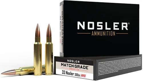 NOSLER MATCH GRADE 33 NOSLER - 300GR CUSTOM HPBT 20RD 10BX/C