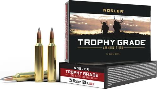 NOSLER TROPHY GRADE LR 26 - NOSLER 129GR ABLR 20RD 10BX/CS