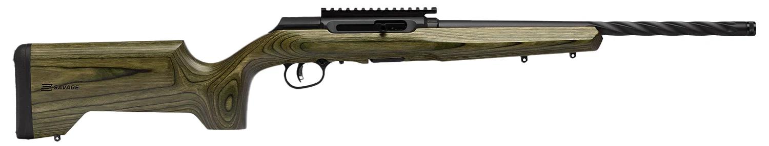 Savage Arms 47258 A Series  Full Size 22 LR 10+1 18" Matte Black Spiral Fluted Threaded Barrel