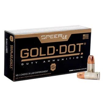 CCI GOLD DOT 9MM 124GR GDHP 50RD BX 1000RD CASE