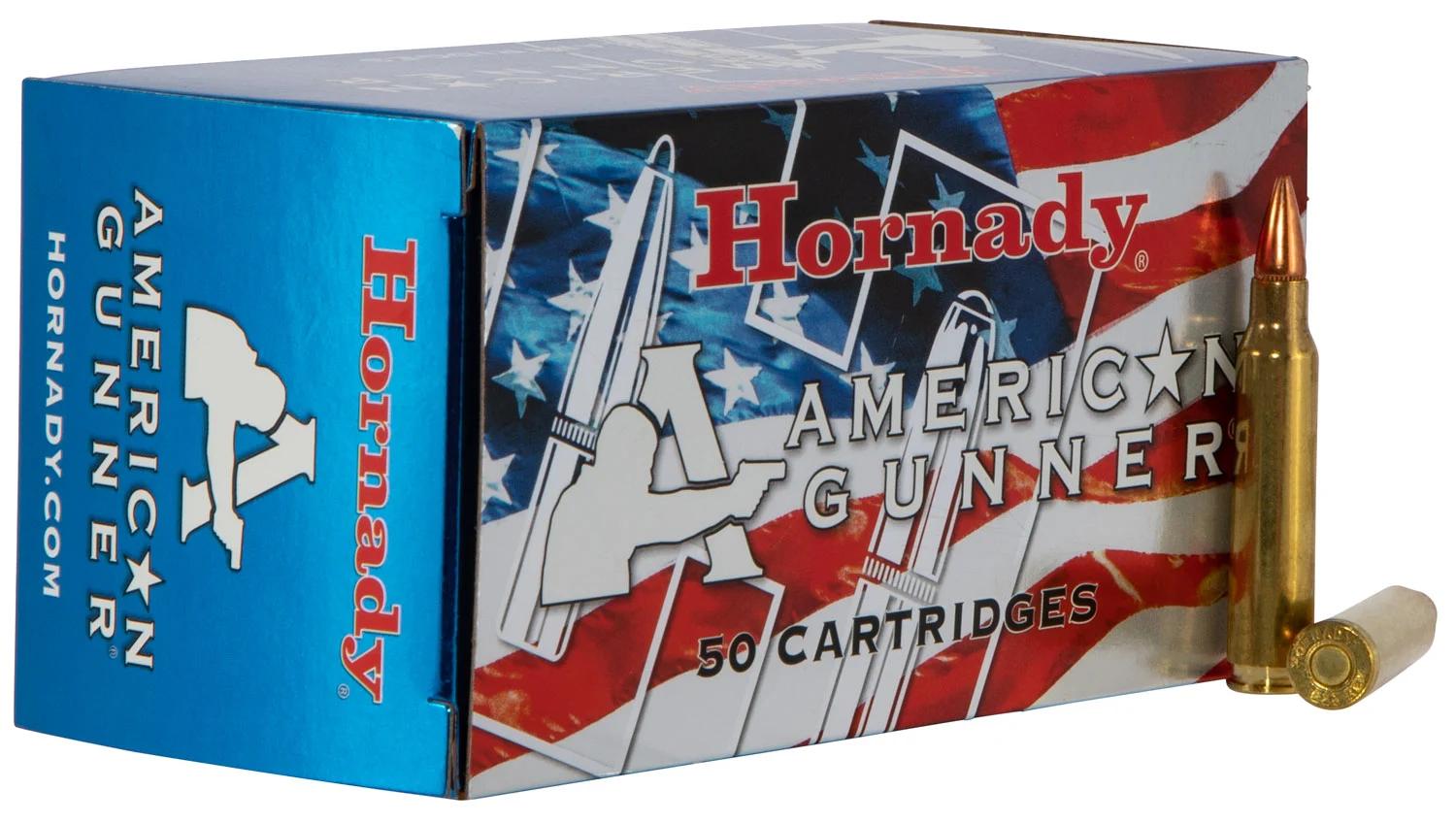 Hornady 80237 American Gunner  223Rem 55gr Hollow Point 50 Per Box/10 Case
