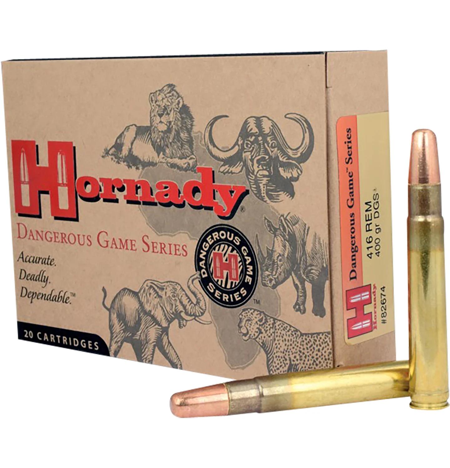 Hornady 82674 Dangerous Game  416RemMag 400gr Dangerous Game Solid 20 Per Box/6 Case