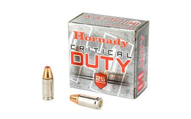 HORNADY 9MM+P 124GR CRT DUTY 25/250