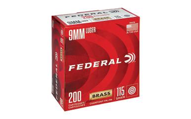 FEDERAL CHAMP 9MM 115GR FMJ 200/1000
