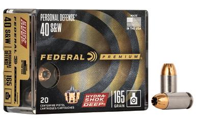 FEDERAL HYDSHK DP 40S&W 165GR JHP 20/200
