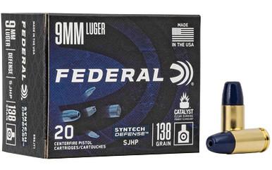FEDERAL SYN DEF 9MM 138GR SJHP 20/200