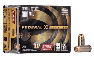FEDERAL HYDRA-SHOK DEEP 380AUTO 99GR 20/