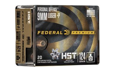 FEDERAL PRM PD 9MM HST 124GR JHP 20/200