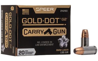 SPEER GOLD DOT CARRY GUN 9MM 135GR HP