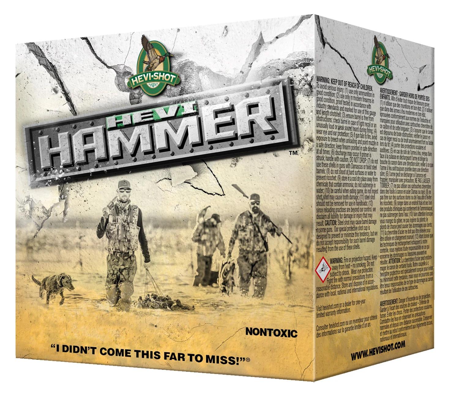 HEVI-Shot HS28302 HEVI-Hammer  12Gauge 3.50" 1 1/2oz 2Shot 25 Per Box/10 Case