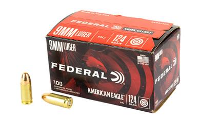 FEDERAL AM EAGLE 9MM 124GR FMJ 100RD