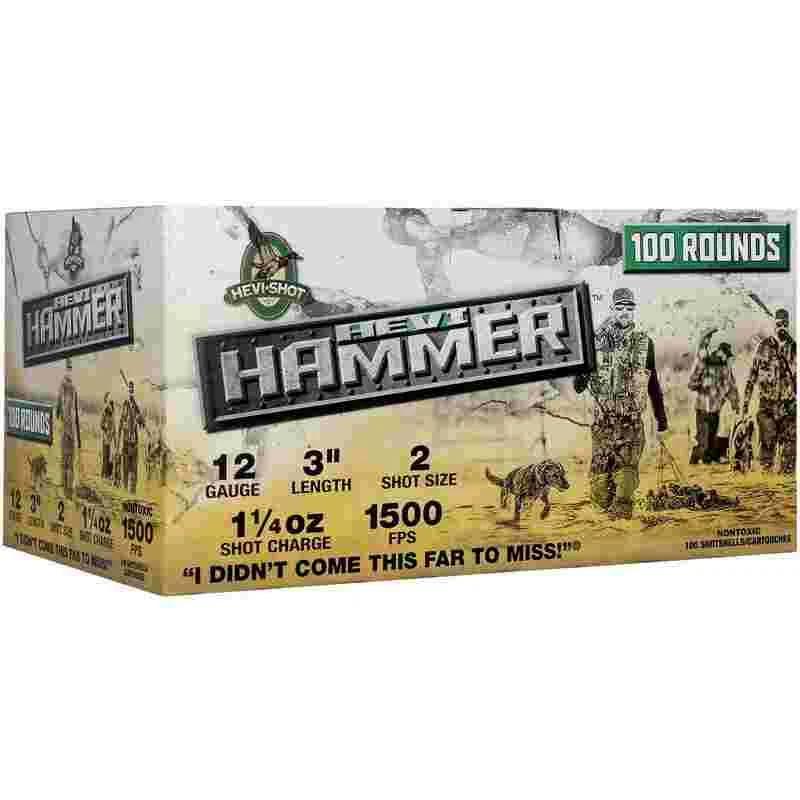 Hevi-Shot HEVI-Hammer Shotshells 12ga 3" 1-1/4oz 1500 fps #2 100/ct