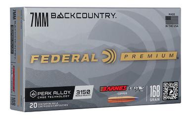 FEDERAL GLD MDL BARN 7MM BC 168GR 20/200