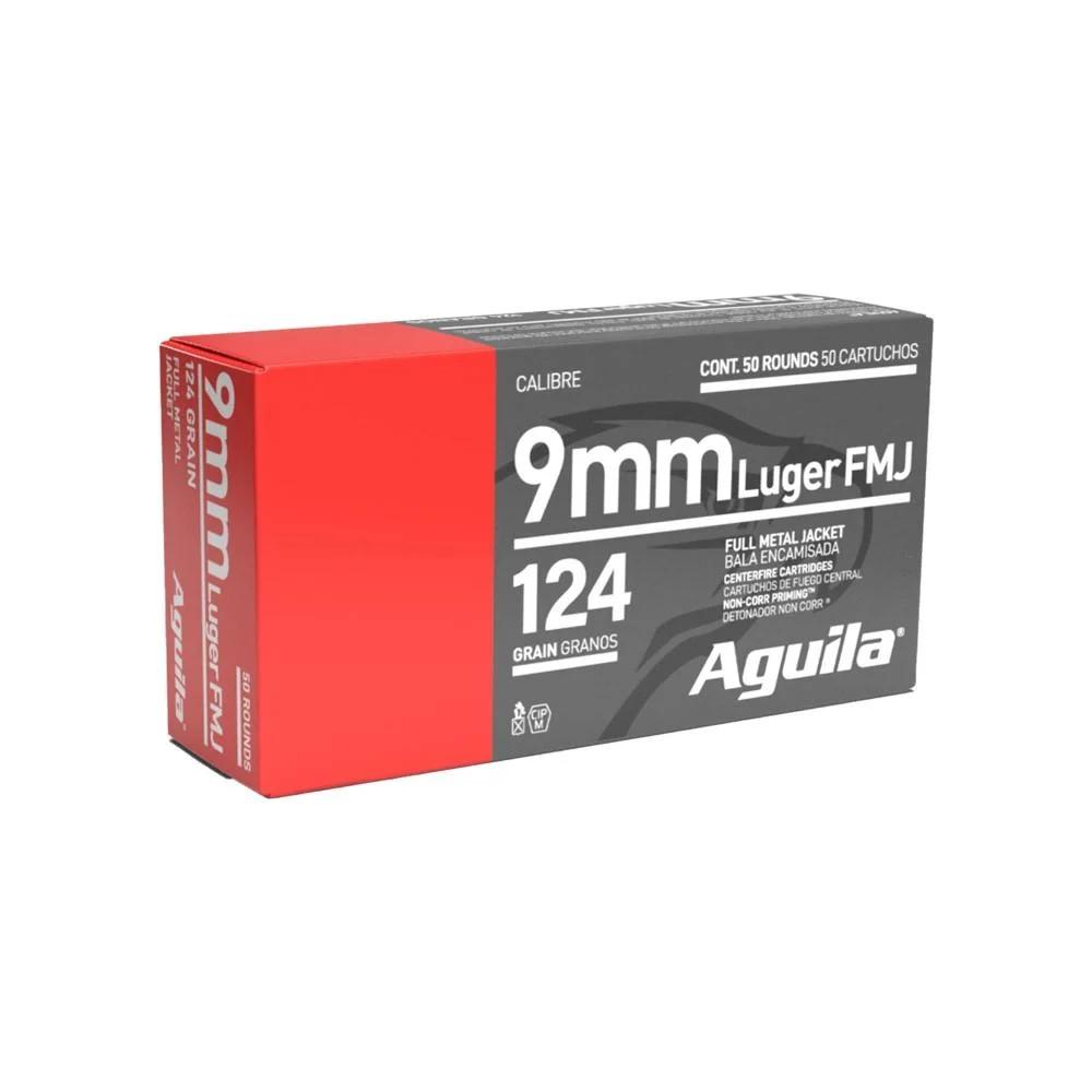 Aguila Handgun Ammunition 9mm Luger 124 gr FMJ 1115 fps 50/ct