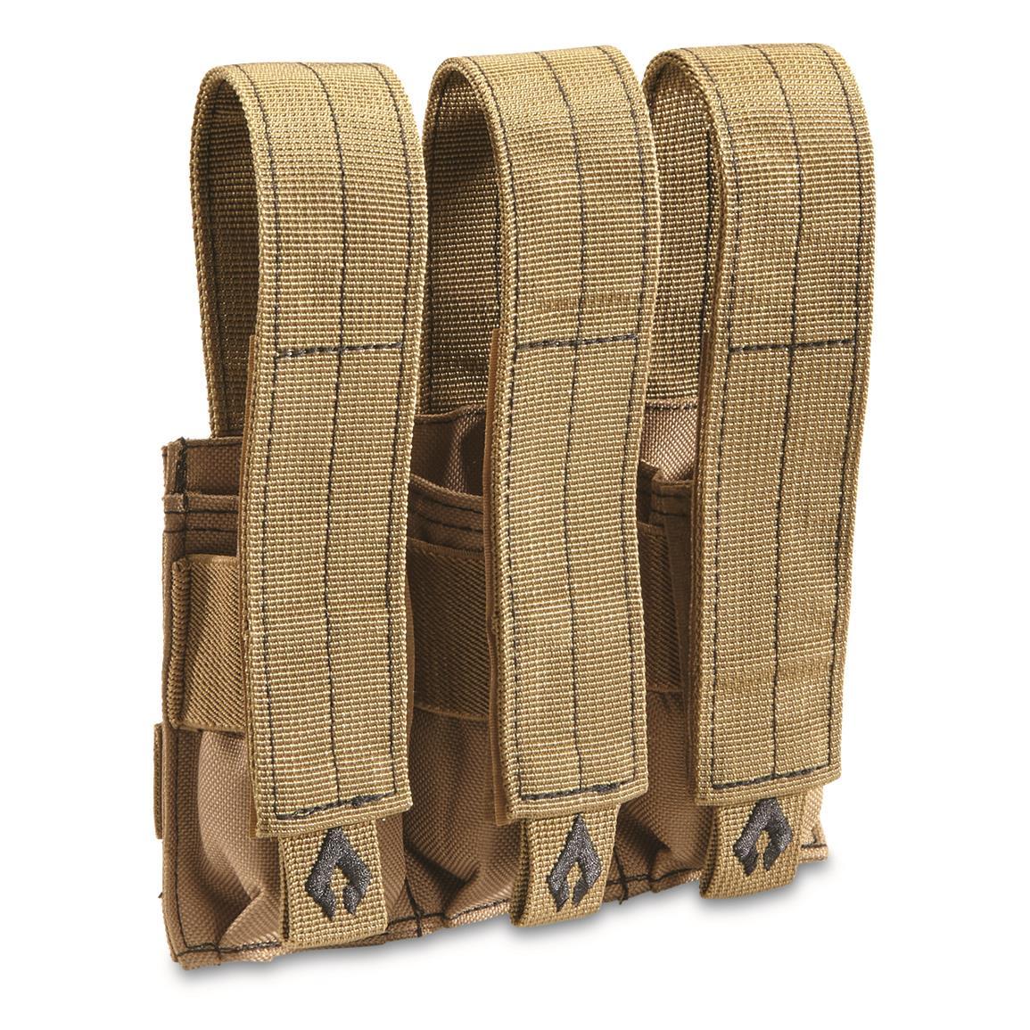 Advanced Warrior Solutions Universal Triple Handgun Magazine Pouch