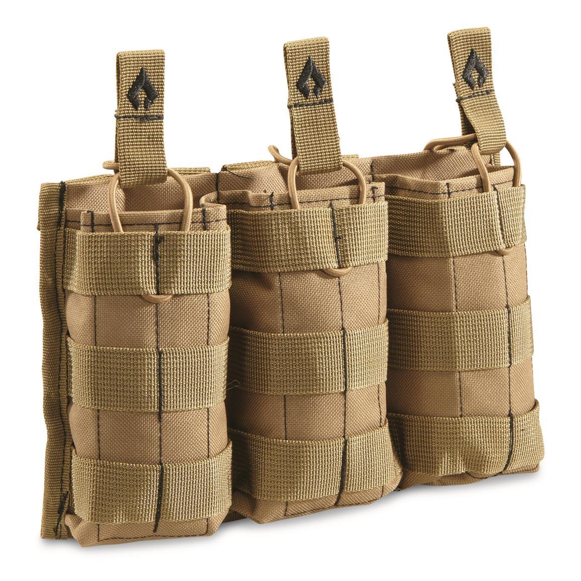 Advanced Warrior Solutions AR-15 Open-Top Triple Magazine Pouch