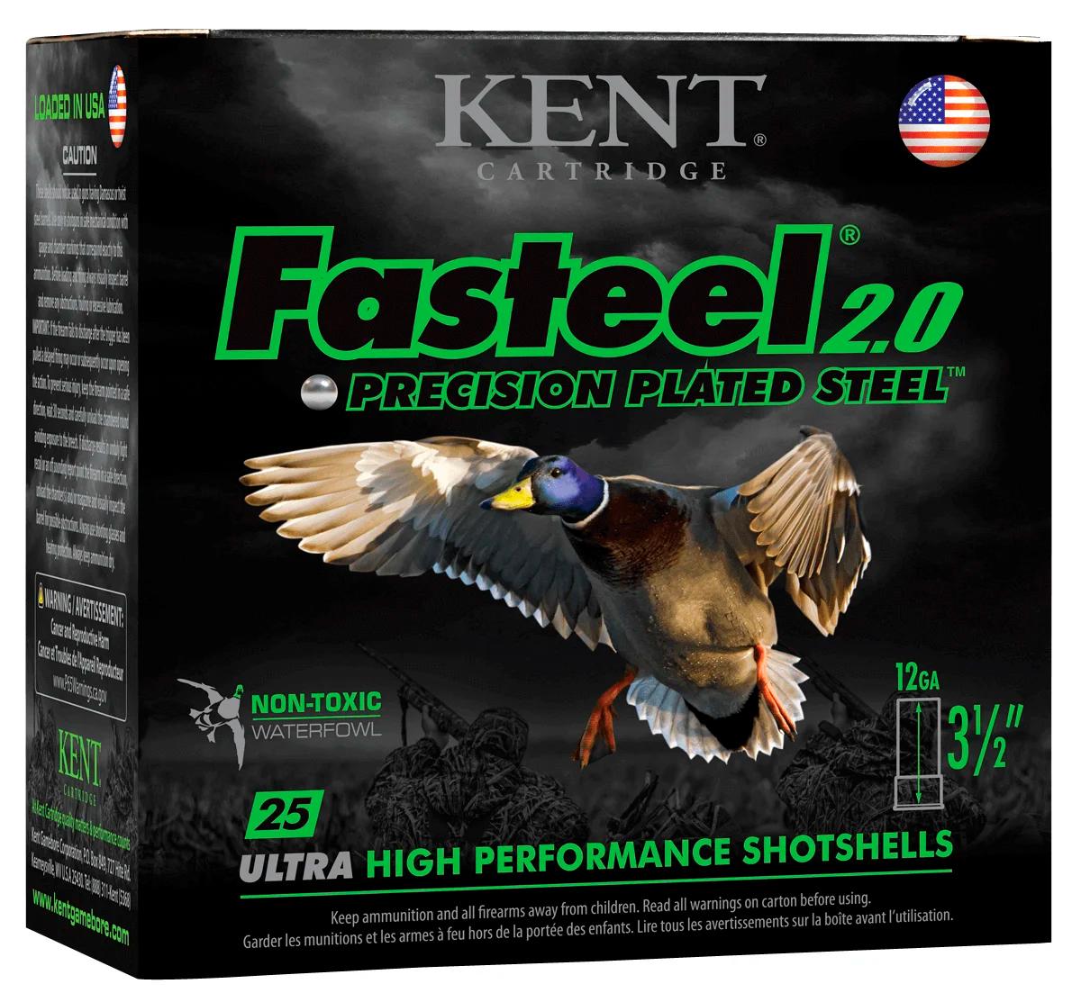 Kent Cartridge K1235FS403 Fasteel 2.0  12 Gauge 3.50" 1 3/8 oz 3 Shot 25 Per Box/ 10 Case