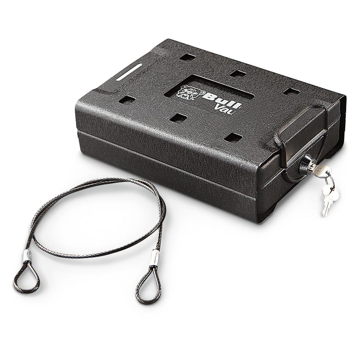 Bulldog Car/Personal Safe with Key Lock Mounting Bracket & Cable