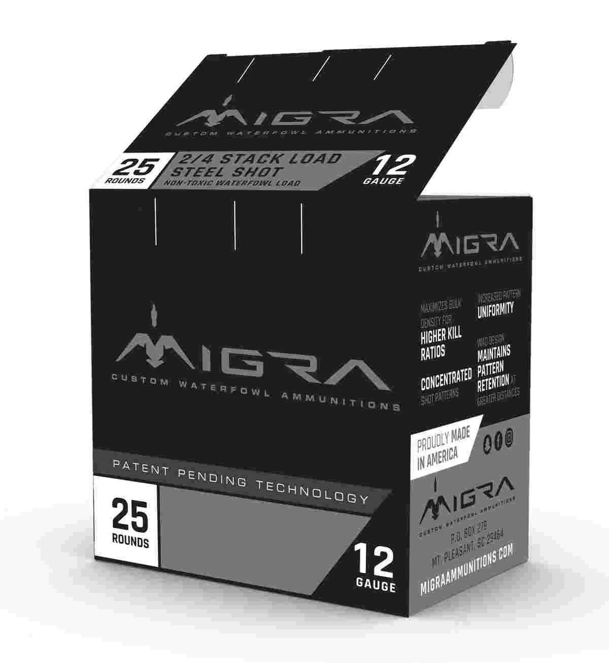 Migra Waterfowl Steel Shot Shotshells 12 ga 3" 1-1/4 oz 1430 fps #4#6 25/ct