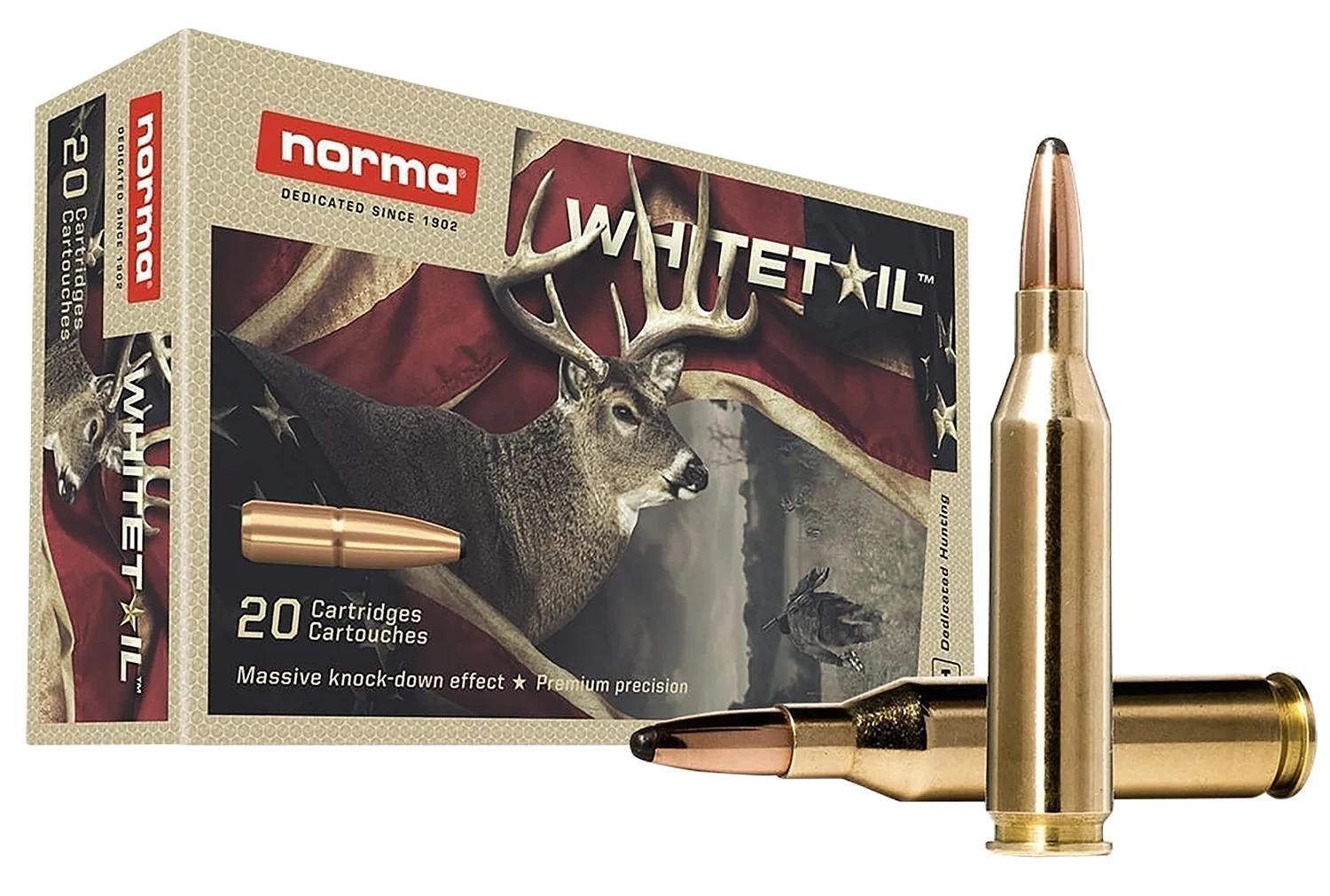 Norma Ammunition 20160462 Dedicated Hunting Whitetail 243Win 100gr Pointed Soft Point 20 Per Box/10 Case