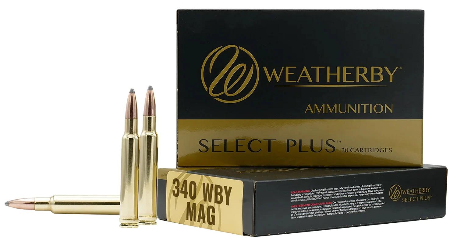 Weatherby H340225IL Select Plus  340 Wthby Mag 225 gr Hornady Interlock 20 Per Box/ 10 Case
