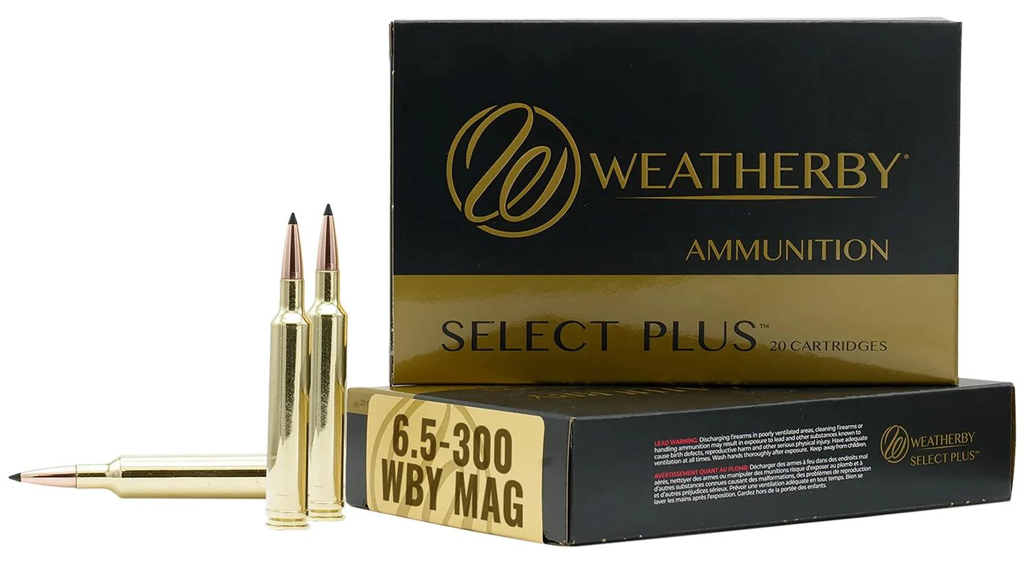 Weatherby H653140IL Select  6.5x300 Wthby Mag 140 gr 3275 fps Hornady Interlock 20 Bx/10 Cs