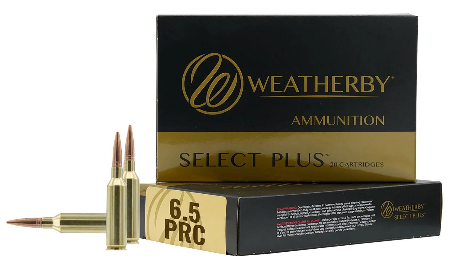 Weatherby R65PRC156EH Select Plus  6.5PRC 156gr Berger Elite Hunter 20 Per Box/10 Case