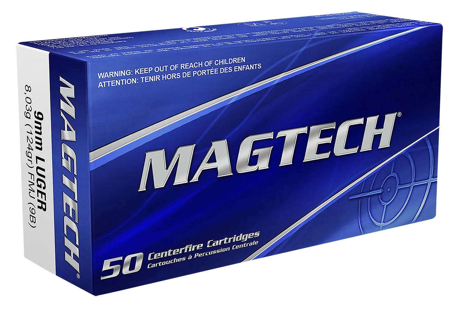 Magtech 9B Range/Training  9mmLuger 124gr Full Metal Jacket 50 Per Box/20 Case