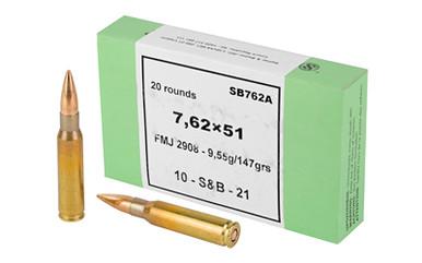 S&B 762X51 147GR FMJ 20/600