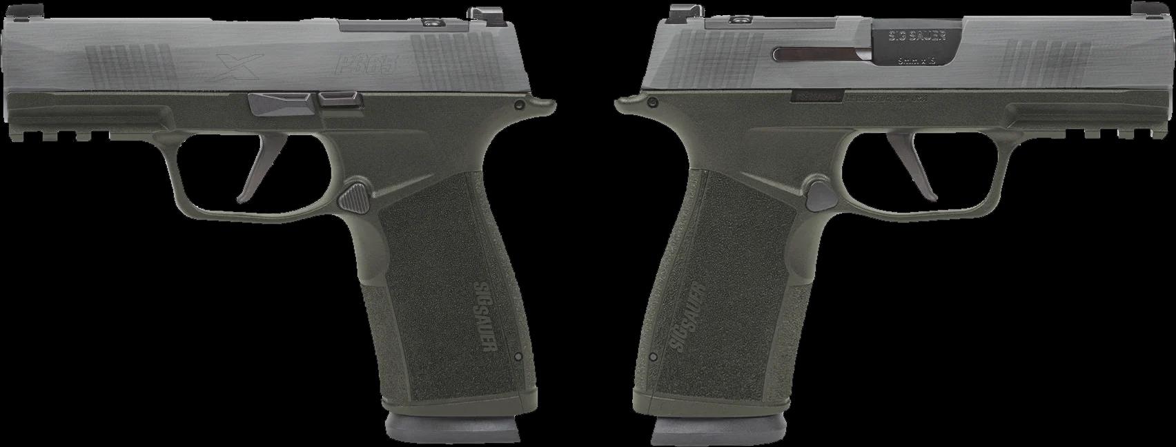 SIG SAUER P365 X-MACRO 9MM PSTL 3.7" CRUSHED SILVER BATTLEWORN 2-17RD MAGAZINES