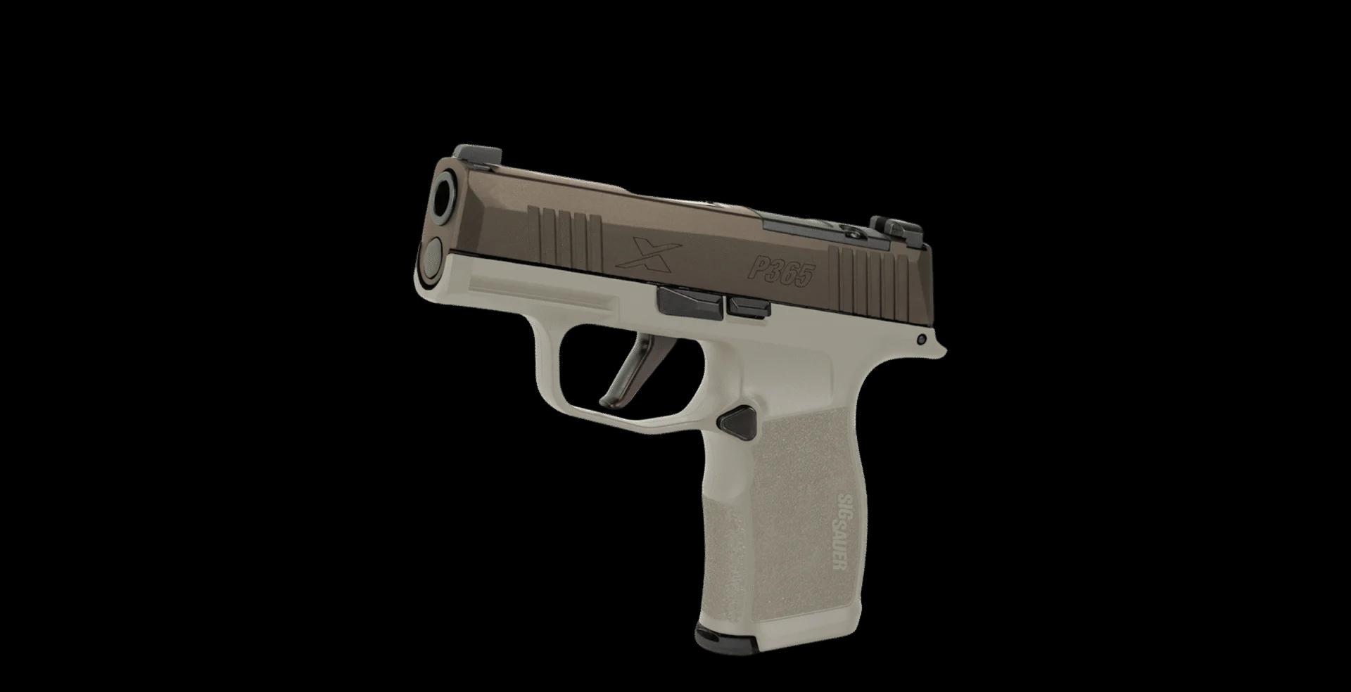 SIG SAUER P365X TWO TONE TAN 9MM PSTL 3.1" BBL 2-12RD MAGS