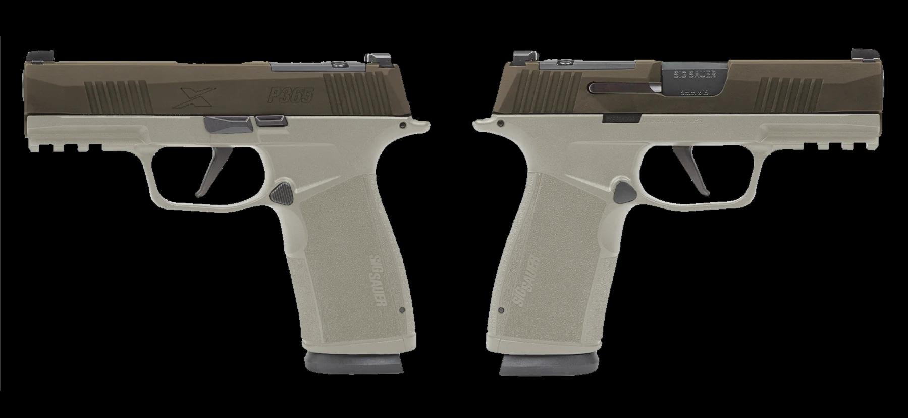 SIG SAUER P365 X-MACRO 9MM PSTL 3.7" 2-17RD OR 2 TONE BRONZE/TAN