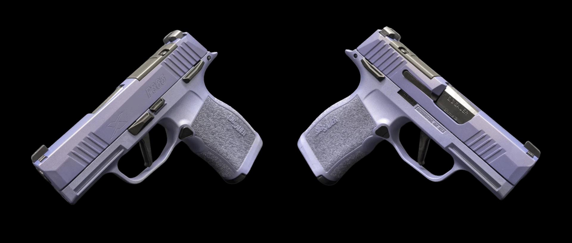 SIG SAUER P365X 2 TONE PURPLE 9MM PSTL 3.10" 2-12RD OPTIC RDY MANUAL SAFETY