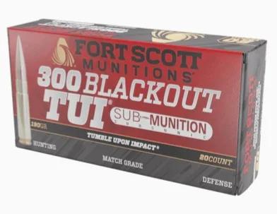 Fort Scott Munitions 300 Blackout Subsonic Rifle Ammo - 190gr | 20rd Box