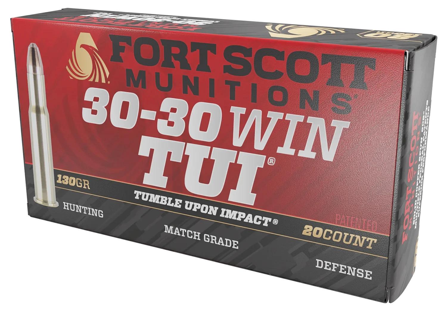 Fort Scott Munitions 3030130SCV Tumble Upon Impact (TUI) Rifle 30-30Win 130gr Solid Copper Spun 20 Per Box/10 Case