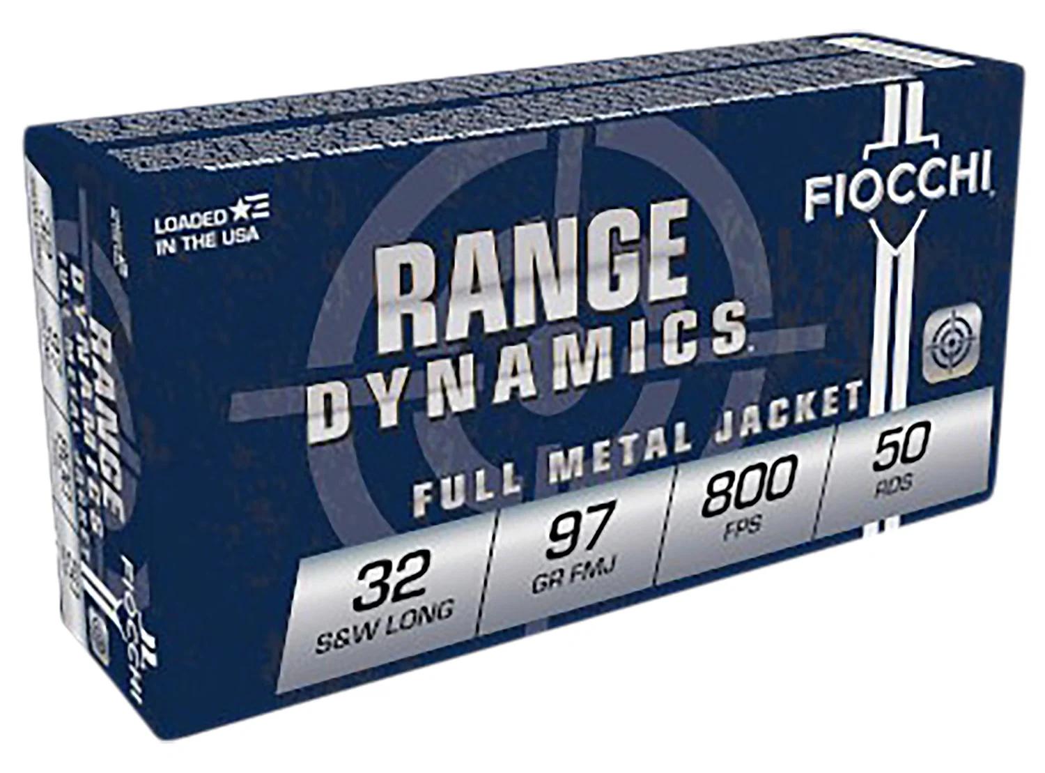 Fiocchi 32SWLA Range Dynamics  32S&WLong 97gr Full Metal Jacket 50 Per Box/20 Case