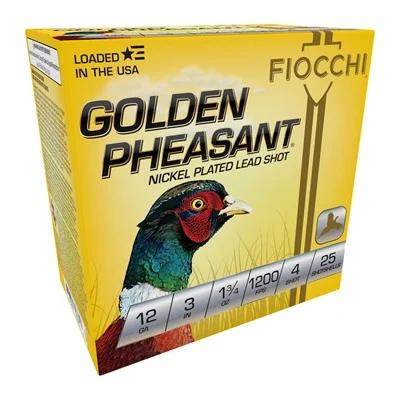 GOLDEN PHEASANT 12 GAUGE 3'' 1-3/4OZ #4 SHOT 25/BOX