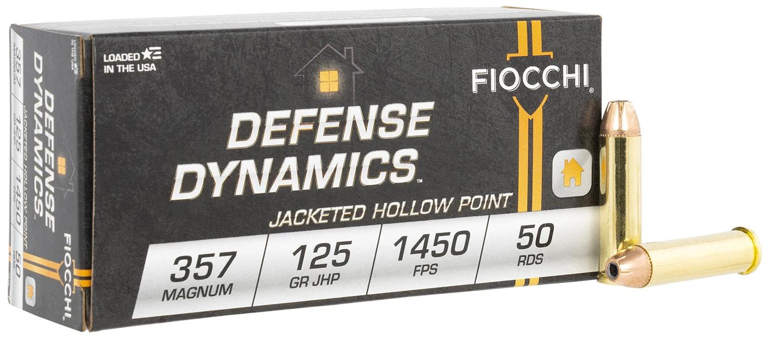 Fiocchi 357D Defense Dynamics  357Mag 125gr Jacketed Hollow Point 50 Per Box/20 Case