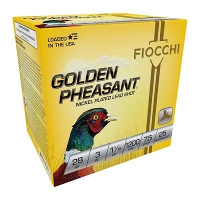 GOLDEN PHEASANT 28 GAUGE 3'' 1-1/16OZ #7.5 SHOT 25/BOX