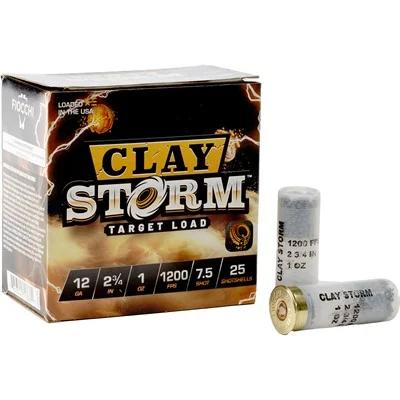 CLAY STORM 12 GAUGE 2-3/4'' 1-1/8OZ #7.5 SHOT 1200 FPS 25/BOX