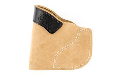 DESANTIS POCKET-TUK J FRM RH TAN - FITS J-FRAME 2.25" - BODYGUARD .38 - RUGER LCR