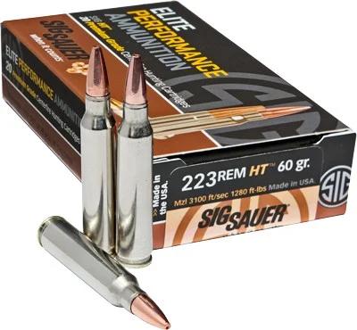 SIG AMMO 223 REM 60GR ELITE - HUNTING HT 20RD 10BX/CS