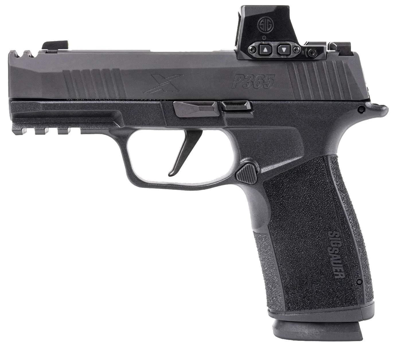 SIG SAUER OFF DUTY P365 MACRO COMP RXX 9MM PISTOL 3.1" BLACK 3-17RD MAGS LE ONLY “Credentials are Required”