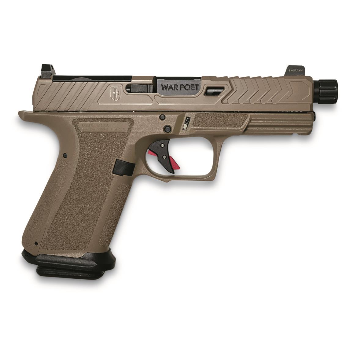 The War Poet by Shadow Systems Semi-auto 4.5" Threaded Barrel FDE 15+1 Rounds