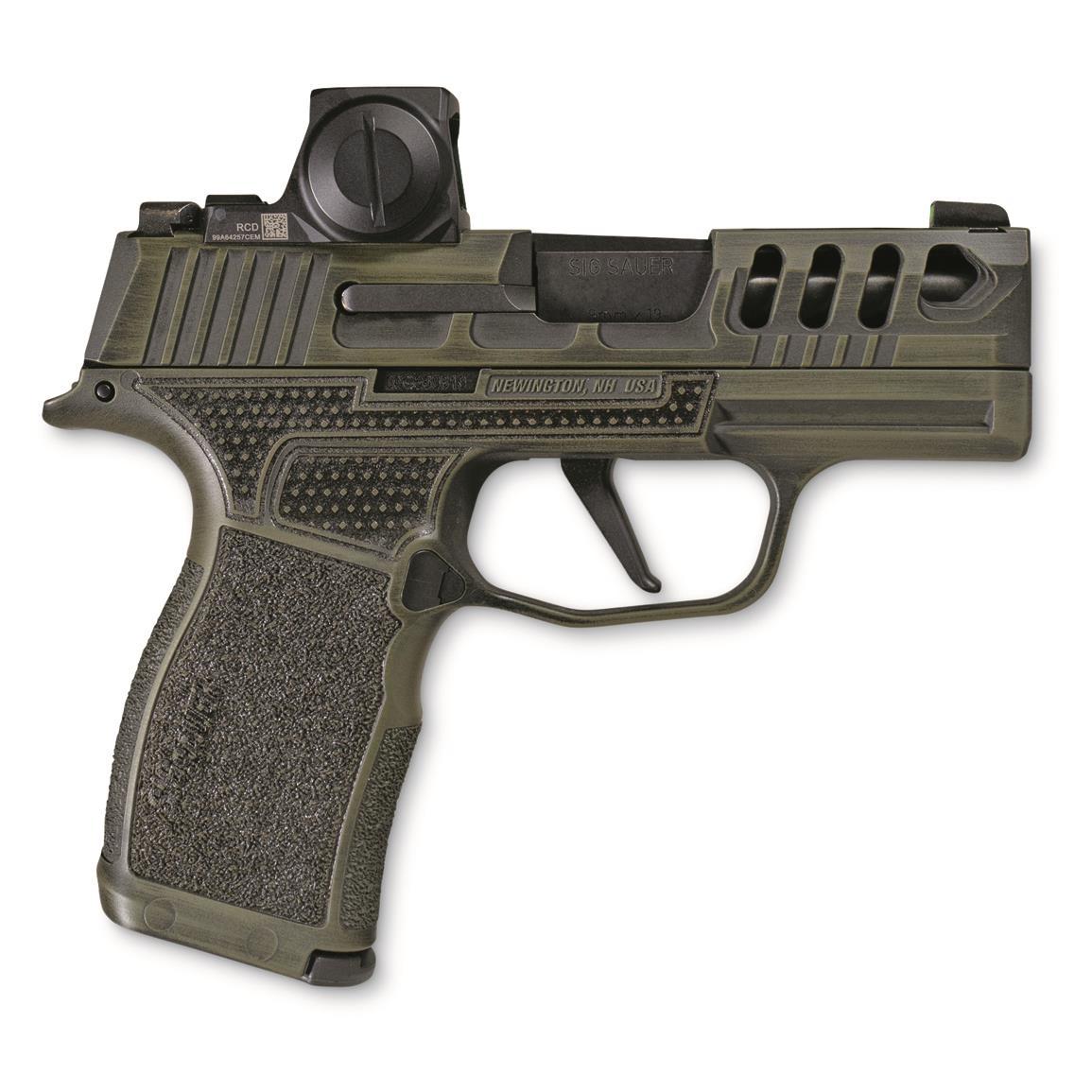 SIG 365X Shark Coast Tactical Battlewear Semi-automatic 9mm 3.1" Barrel 12+1 Rds. OD Green